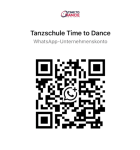 Scanne den WhatsApp QR-Code und chatte mit der Tanzschule Time to Dance